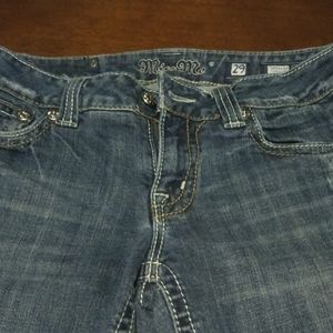 Miss Me Distressed Boot Cut Jeans Size 29"X34"